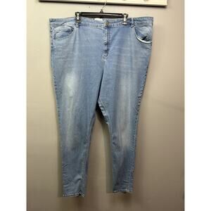 ASOS Curve Jeans Womens 22 Light Blue High Rise Skinny Stretch Denim Plus Size